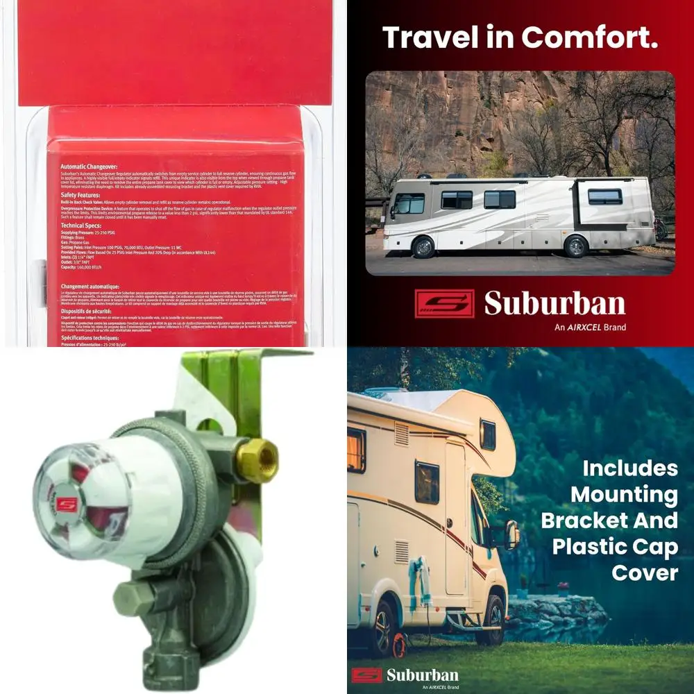 منظم التحول التلقائي Suburban LP-R924 لتحويل إمداد غاز البروبان الآمن والمريح في RV أو متنقلك #1