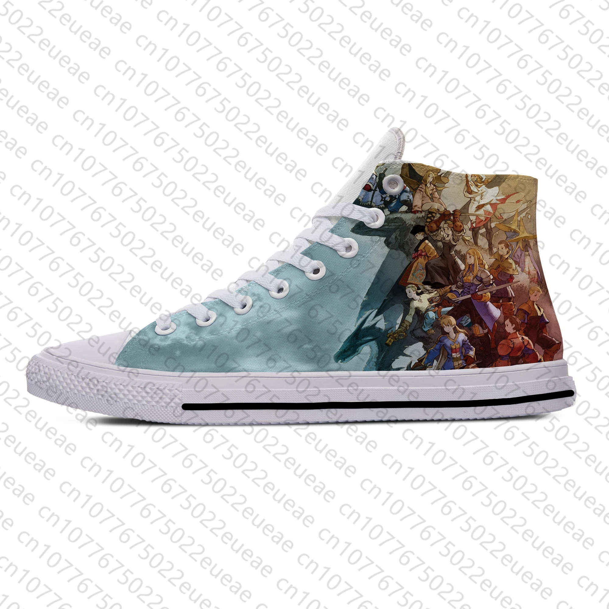 Anime Hot Final Fantasy VII moda popolare divertente Casual scarpe di stoffa High Top Harajuku traspirante 3D stampato uomo donna Sneakers