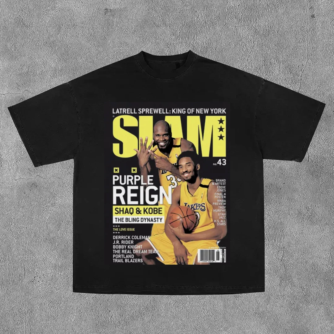 

Американская уличная одежда Harajuku High Streetwear Kobe Basketball Y2k Негабаритные пары Готический хип-хоп Хлопок с коротким рукавом Мужчины Женщины Свободная футболка