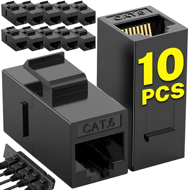 Coupleur Keystone RJ45 CAT6, connecteur Ethernet femelle à femelle, extension de câble Lan, 10/6/2 pièces