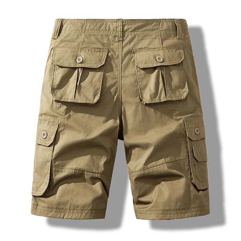 Herren Sportshorts Cargo Shorts Hosen Große Größe Bermuda Halbe Hosen Baumwolle Lose Gerade Laufen Gym Shorts Hosen – Detail 8
