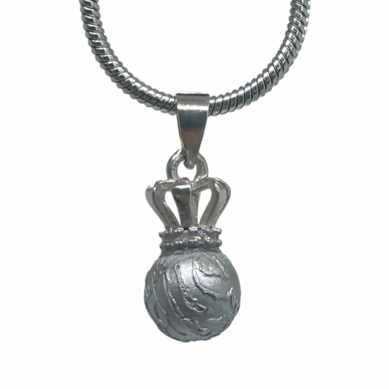 2.5g Muonionalusta Meteorite Sphere Pendant Polished Widmanstätten Pattern Sweden Iron Meteorite Necklace Collectible - LK288