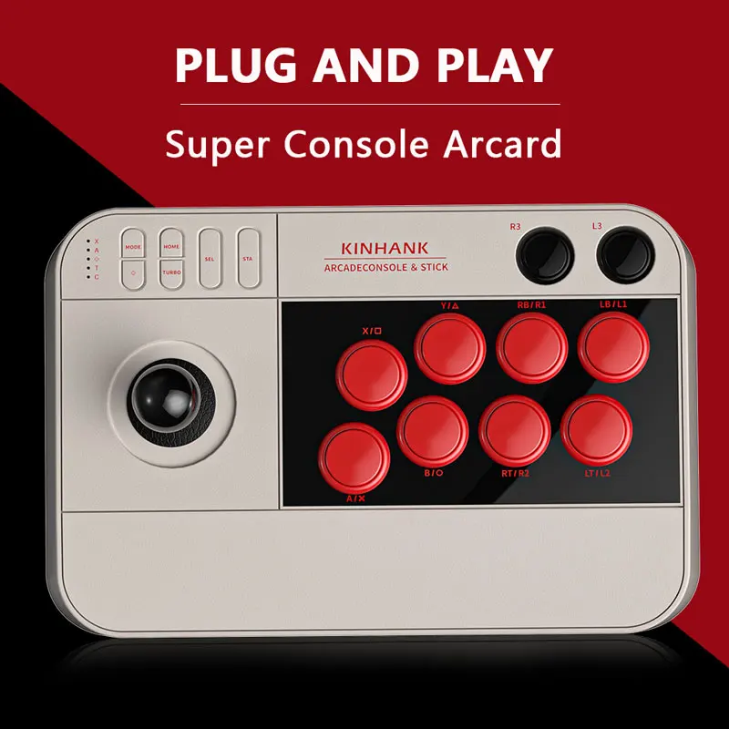 KINHANK Super Console X Arcard  8 In 1 Wired Game 360° 3D Joystick Plug And Play Controller For PC/Android TV