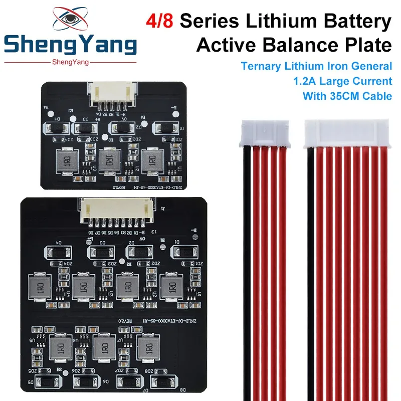 BMS 2S-8S 1.2A Balance Board Lifepo4 LTO Lithium Battery Active Equalizer Balancer Energy Transfer Board BMS 3S 4S 5S 6S 7S 8S