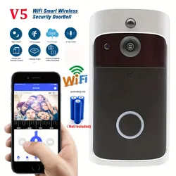 V5 Security Video Doorbell 2.4G Wifi 2-Way Audio HD Night Vision Viewing Angle 166° Pictrue Snappe Video Recorde Cloud Storage
