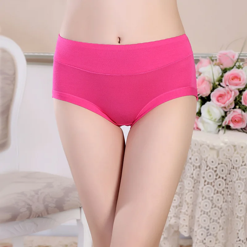 3 Pieces/Set Bamboo Fiber Women Panties Big Size Comfort Breathable Antibacterial Underwear Female Briefs