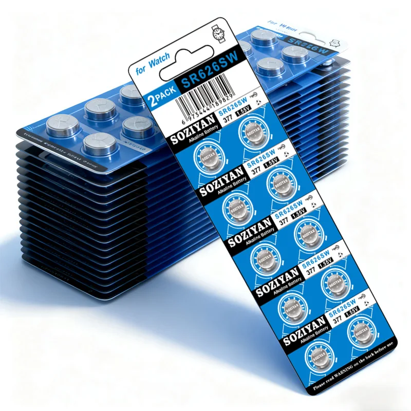 Wholesale 1.55V AG4 Button Batteries 377 SR626 SR626SW Cell Coin Alkaline Battery 177 376 626A LR66 LR626 For Watch Toys Clock