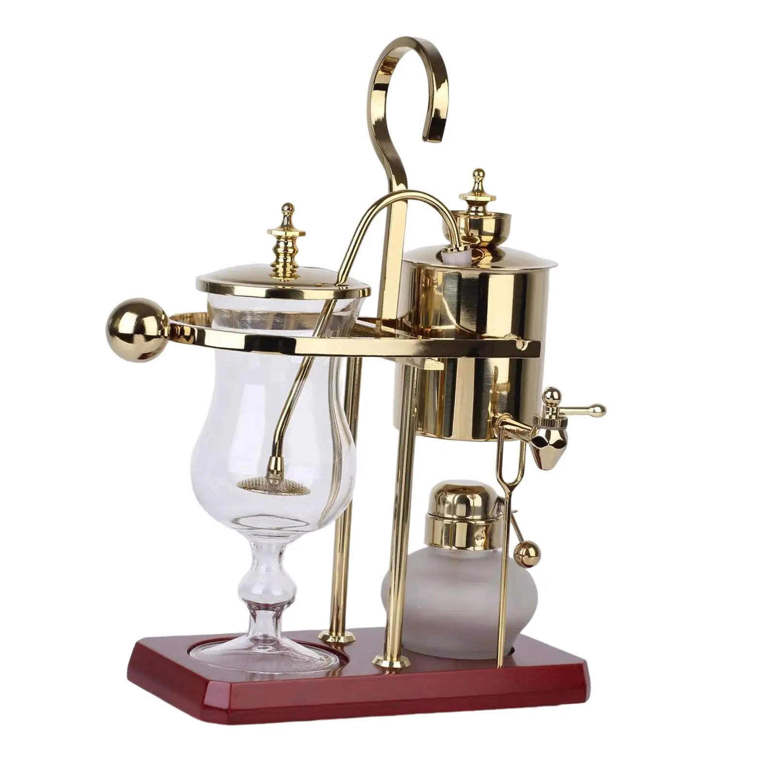 Siphon Coffee Brewer with Manual Convenient Anti Slip Elegant 450ml Belgium Brewing Machine for Kitchen home Office Hotel