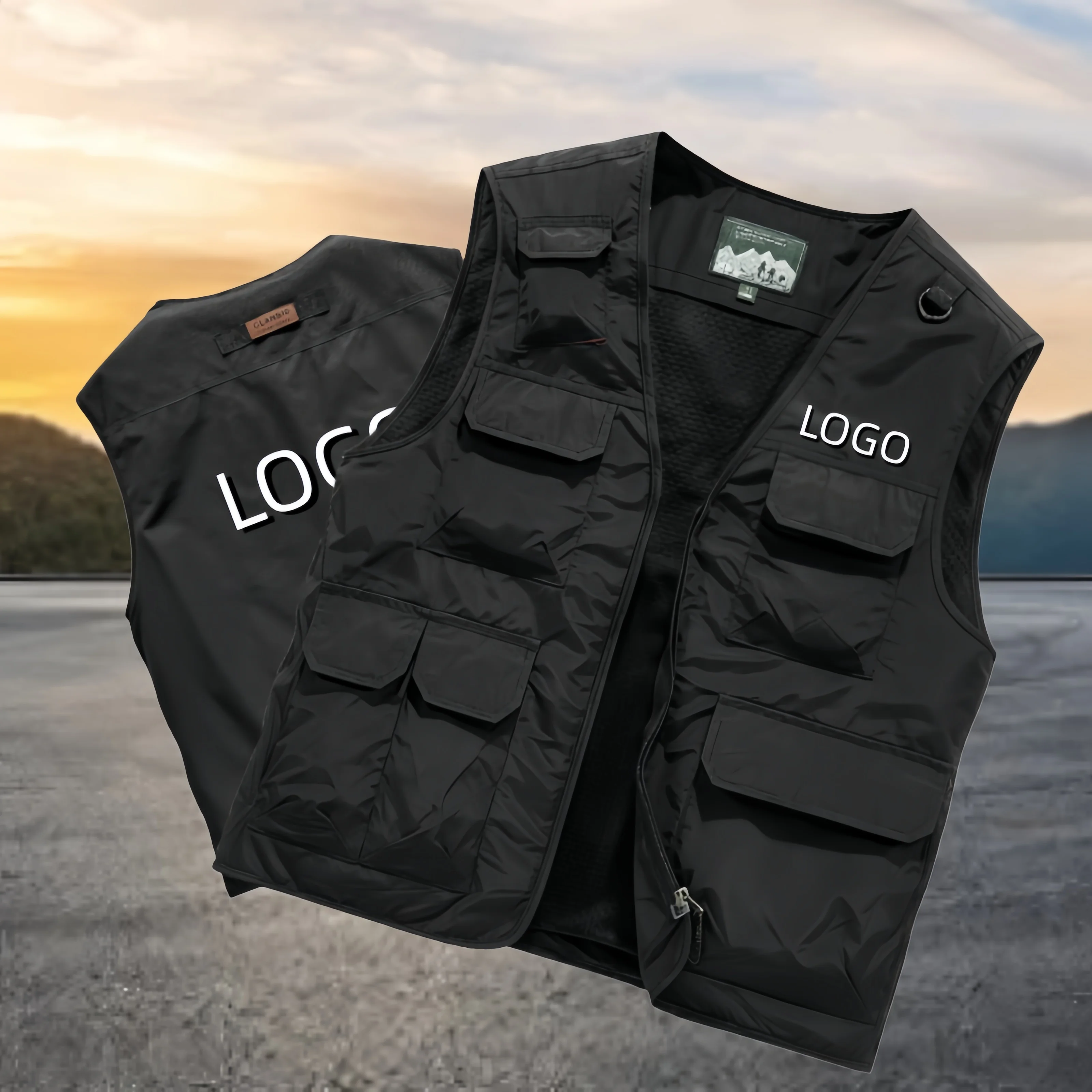 

Мужской жилет без рукавов 2025 для охоты на открытом воздухе, куртка для мотоциклиста, альпинизма, кемпинга, модная спецодежда