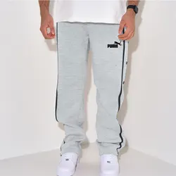 2024 Spring And Autumn New Men's Sports Pants Casual Fashion Men's Clothing Personality Striped Breasted Loose Straight Trousers