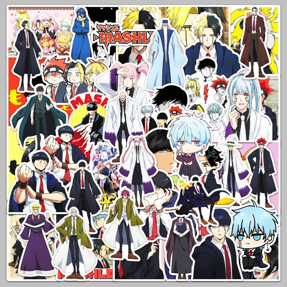 50pcs Anime Mashle: magie et Muscles valise papeterie ordinateur portable guitare téléphone portable bricolage décorer décalcomanies