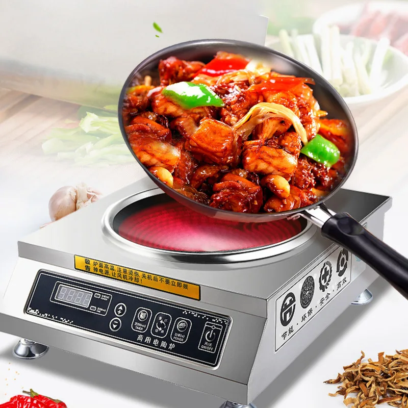 Commercial Induction Cooker Concave Electric Ceramic Stove High-power Household Frying Desktop Light Wave Oven