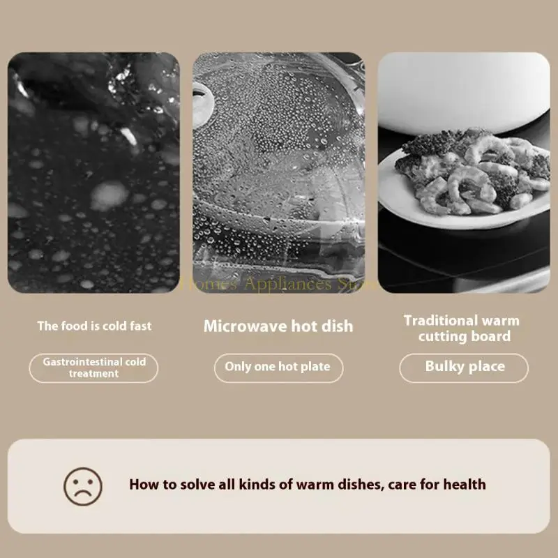 D0AB طاولة الطعام لوحة التسخين السيليكون التدفئة صينية التحكم في درجة الحرارة وسادة التدفئة