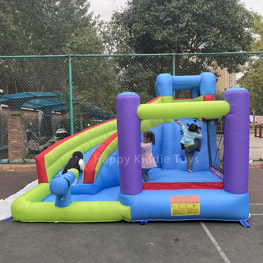 

Inflatable Bouncer With Slide Water Spray Games For Children From 2 To 8 Years Old Outdoor Backyard
