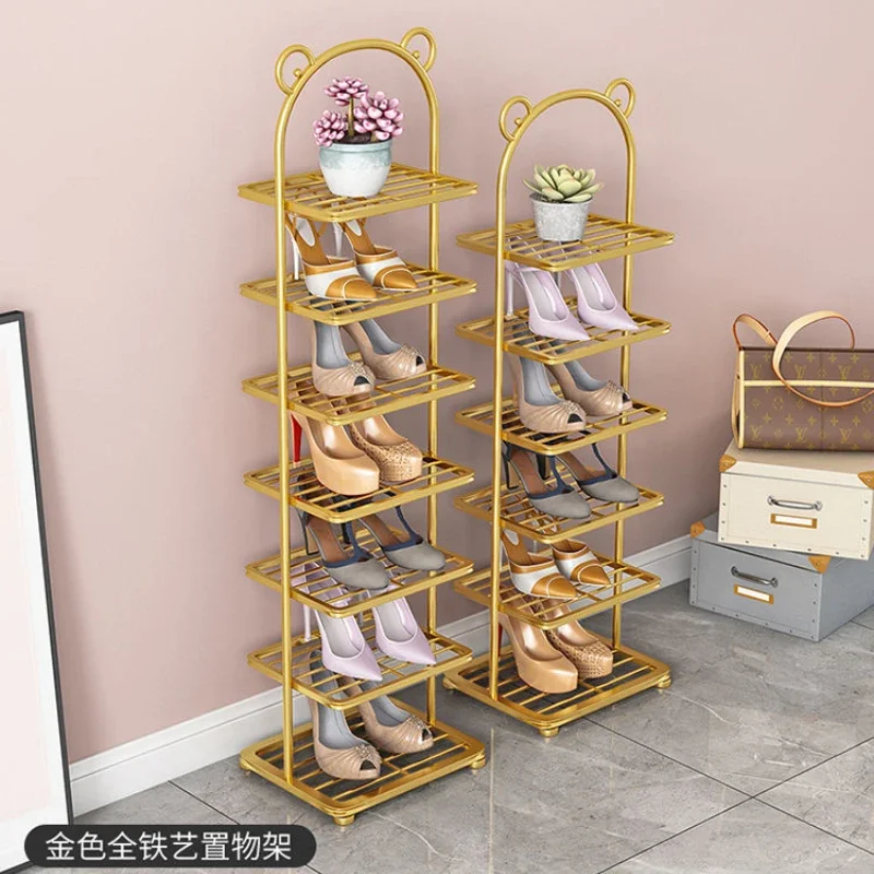 Panda Shaped Simple Shoe Rack for Household Economy Multi-layer Dustproof Space Saving Shoe Cabinet Iron Standing Drying Rack