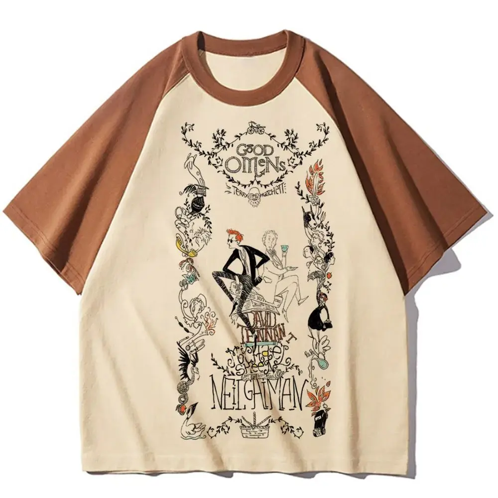 

Good Omens Women's Comfortable Casual T-irt Cleanfit Sle A-Line Sve Other Material 00% Linen Fabric Ladies Faion