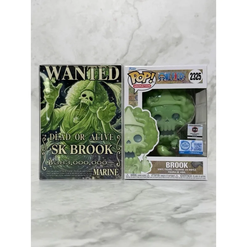 Figura Coleccionable de Vinilo Exclusiva Funko Pop One Piece Brook Ghost 2325 Chase Common Chalice, Regalo para Coleccionistas de Anime
