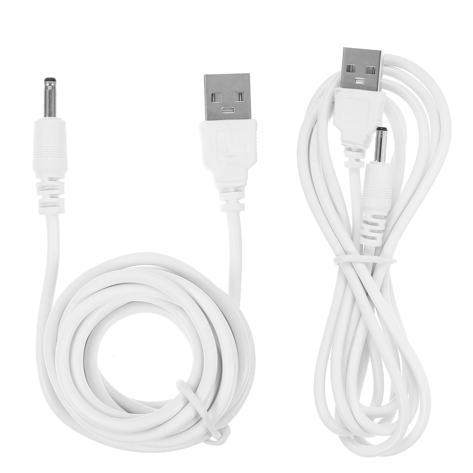 

2pcs 1.5M Black USB to .5*1.35mm Charging Cable for Small Fan Table Lamp Replacement Cord Universal