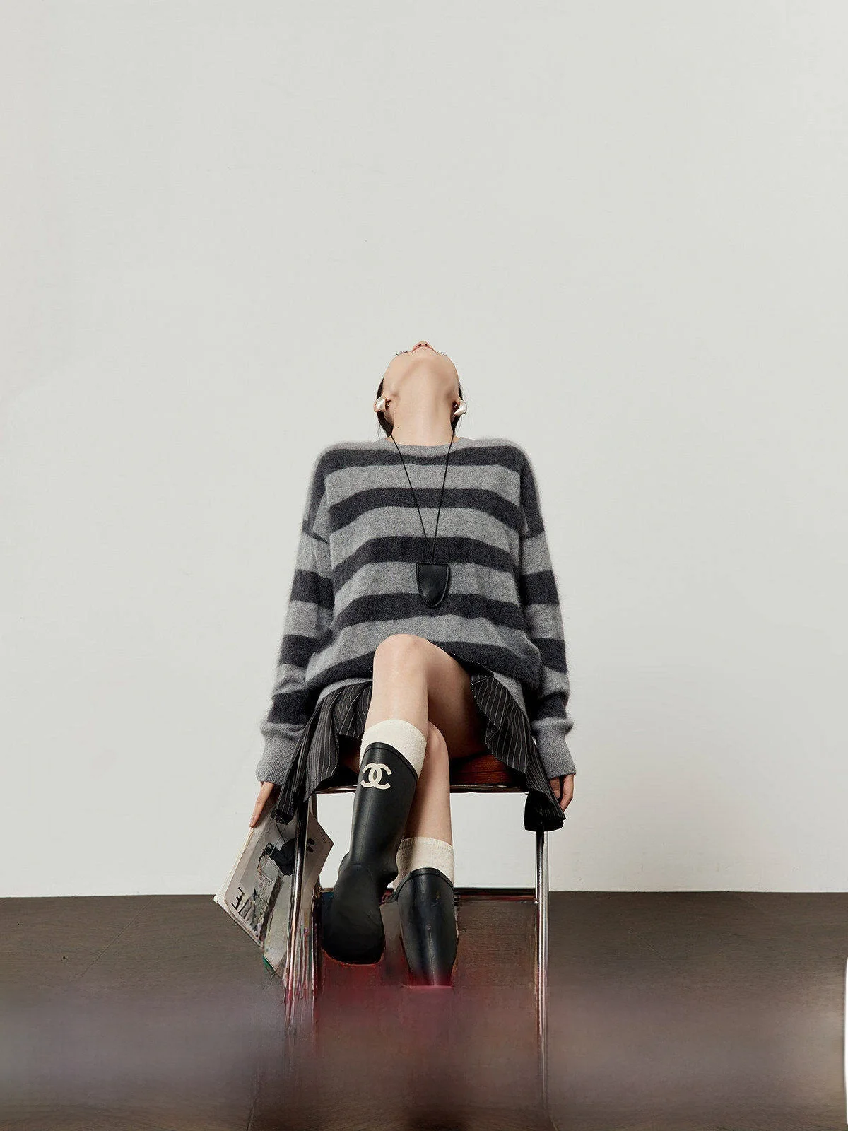 

ay Knitted Sweater Women's Casual round Ne Striped Top Loose Fit Comfortable Breathable Long Sve Autumn New Arrival