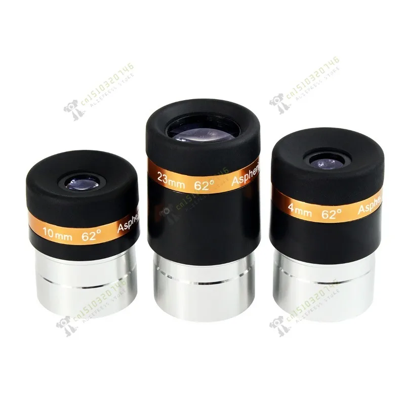 Astronomical telescope eyepiece accessories 1.25 inch 62 degree wide angle 4/10/23 mm aspherical surface