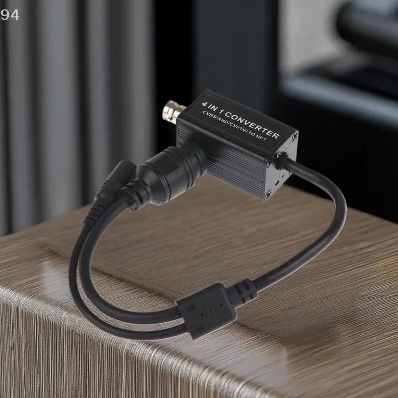 

AHD/TVI/CVI/CVBS 4-in-1 Signal Converter RJ45 Output BNC Input DC 5-15 V H.265 RTSP Adapter For Security Camera System