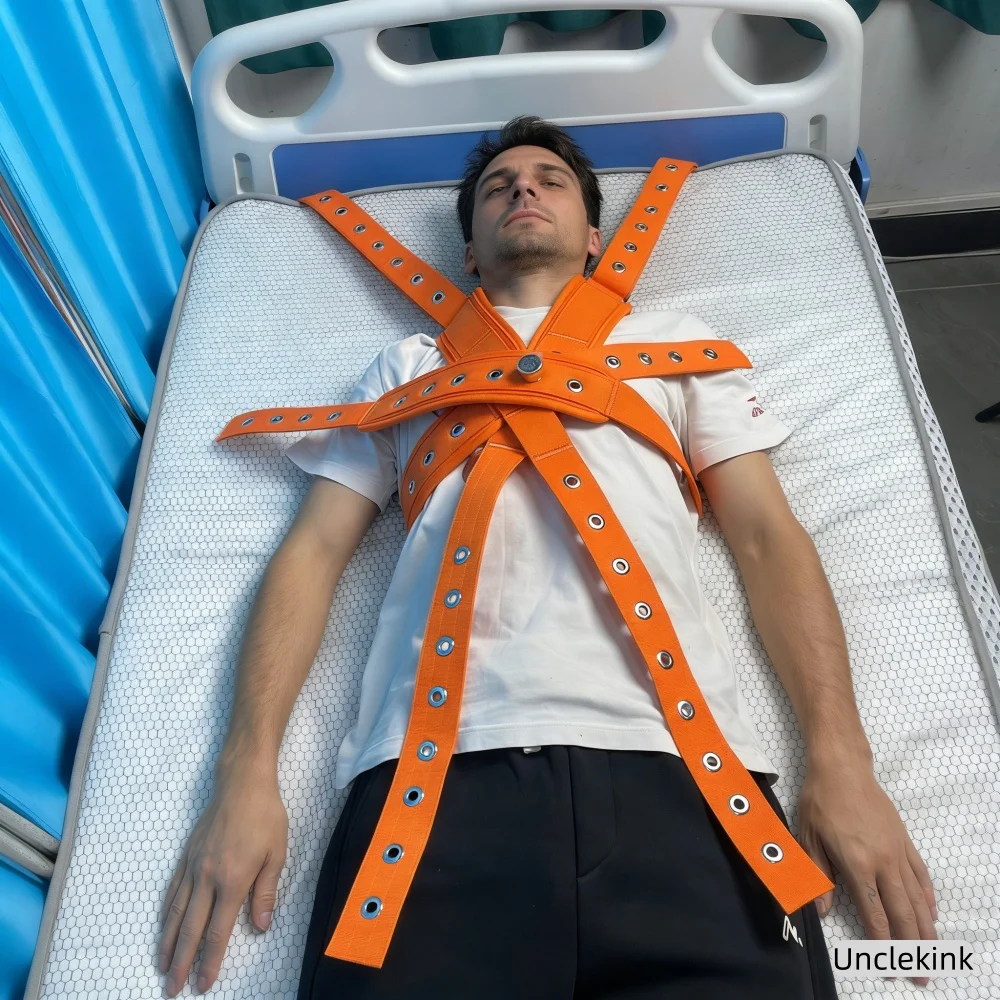 Shoulder Restraints Dementia Bed Restraint Straps Magnetic Lock Safety Restraints Soft Cotton Patient Positioning Strap