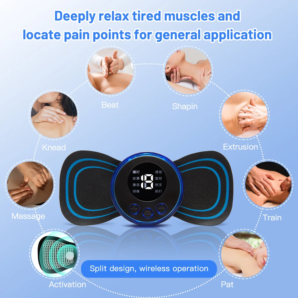 

EMS Neck Massager Tens Pulse Stimulation Massager for Cervical Muscle Relax Health Care