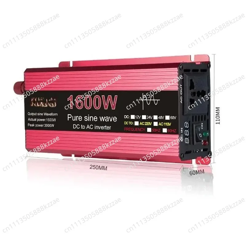 12V 24V 48V Dc to AC 220V 1000W 1600W 2200W 3200W Car RV Power Pure Sine Wave Power Inverter 3000w