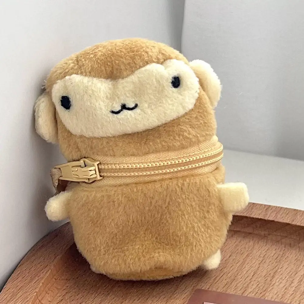 Kawai Coin Purse Mini Cartoon Keychain Pouch Plush Headphone Storage Bag  Backpack Charm For Girls Earphone Lip Balm Bag