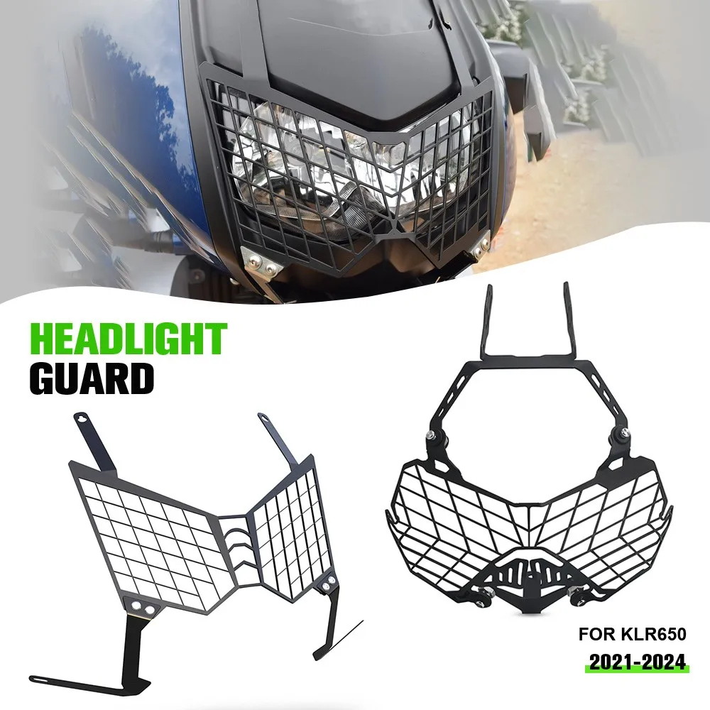 

FOR Kawasaki KLR 650 2021-2023 KLR-650 Motorcycle Accessories Headlight Protector Light Cover Protective Guard KLR650 2008-2018