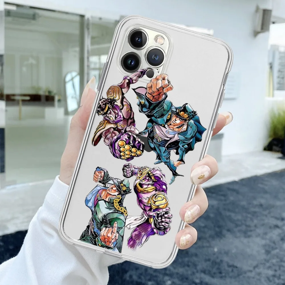 JoJos Bizarre Phone Case For iPhone 15 11 12 13 14 Mini Pro Max XR X XS TPU Clear Case For 8 7 6 Plus SE 2020