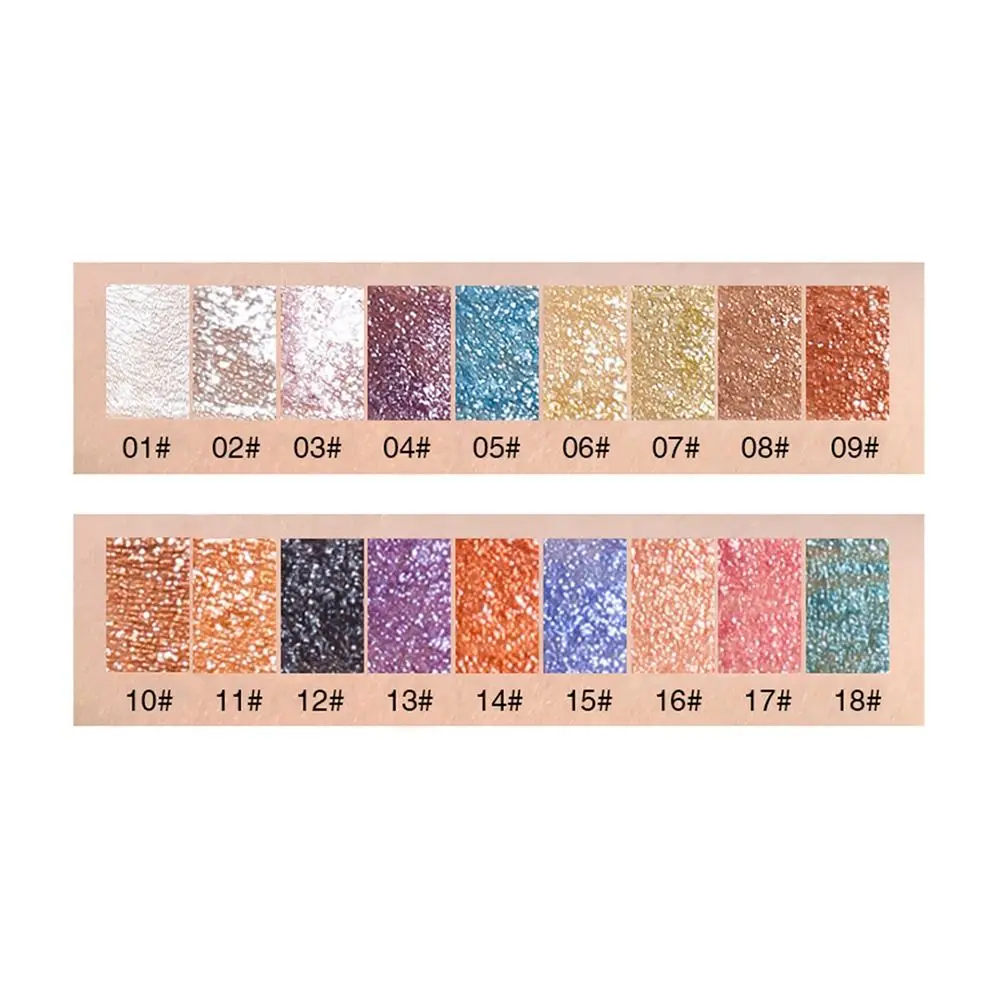 Impermeável líquido Eye Shadow Highlighter, Pearlescent Cosmetic Tool, duradouro, colorido Shimmer, Glitter Eyeshadow para mulheres