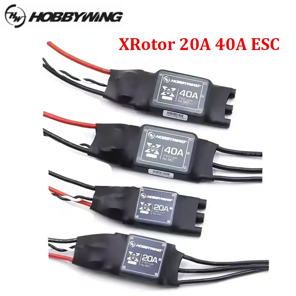 

Hobbywing XRotor 20A 40A Brushless ESC 2-6S No BEC High Refresh XRotor Speed Controller For RC FPV Airplane UAV Drone Quadcopter