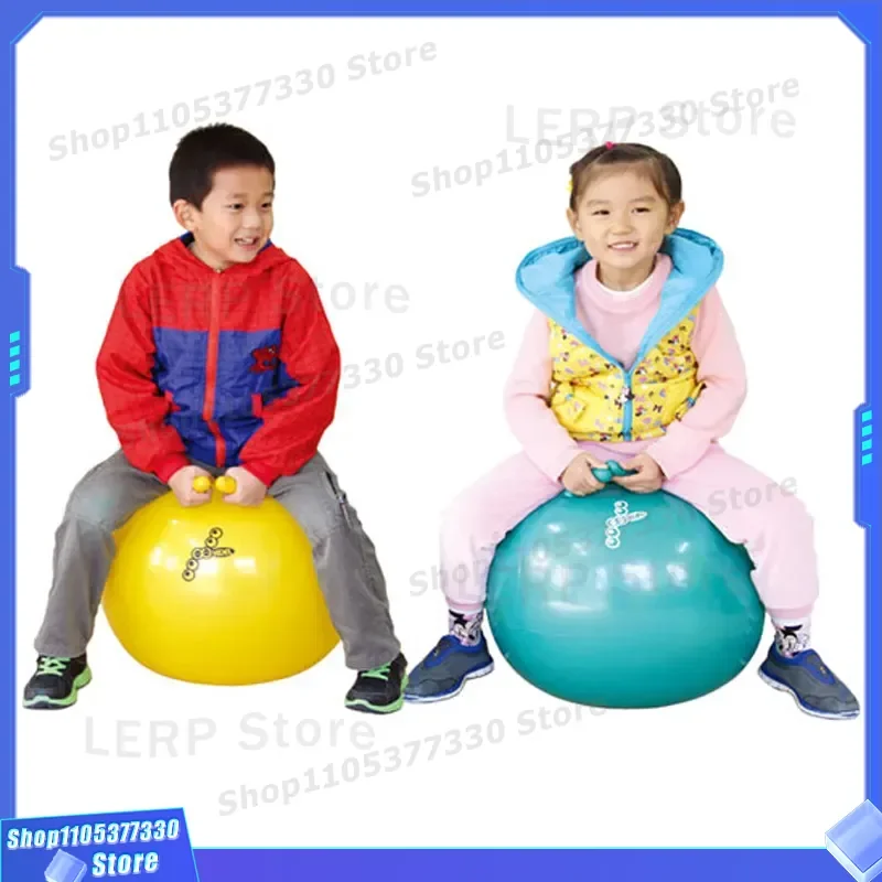 65cm Thickened Croissant Ball Inflatable Jumping Toy for Kids Exercise Bouncing Sphere 55 45 cm Children Play Game Inflatable