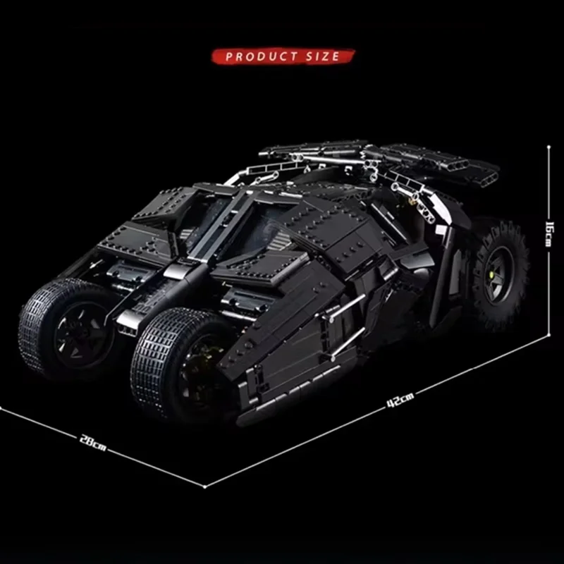 2830PCS The Batmobile Building Blocks Set Adults Tumbler BatPod Motorcycle 1:8 High-tech Power Brick Model Diy Kit Toys Boys Kid