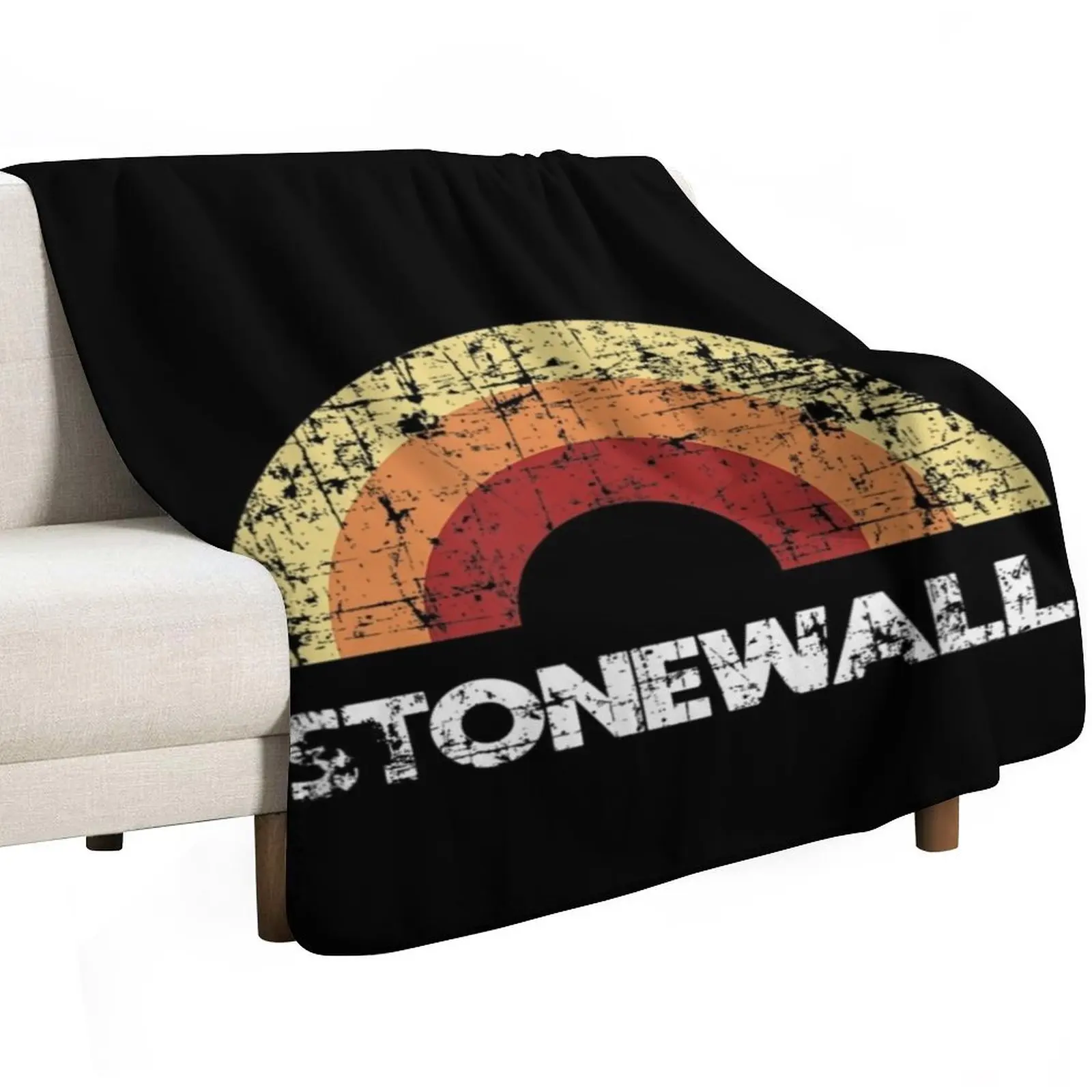 stonewall pride vintage rainbow retro shirt dark Throw Blanket halloween Hairy Summer blankets and throws Sofa Quilt Blankets