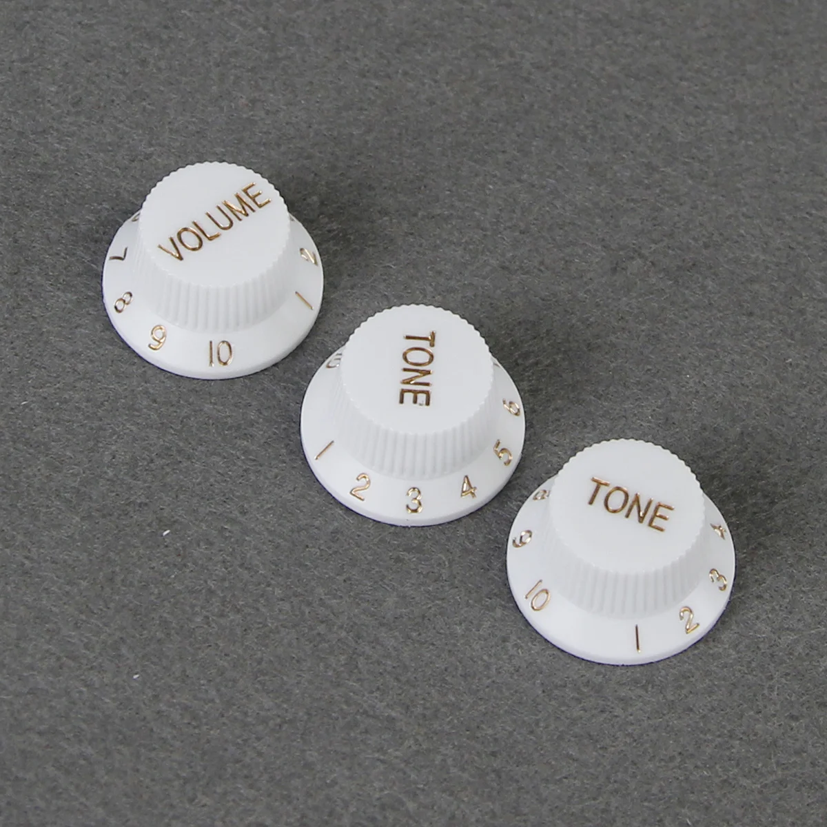 FLEOR 3pcs Top Hat 2T1V 24-Splines Knobs Imperial Electric Guitar Knobs 24-Tooth Volume Tone Control Nylon Guitar Parts