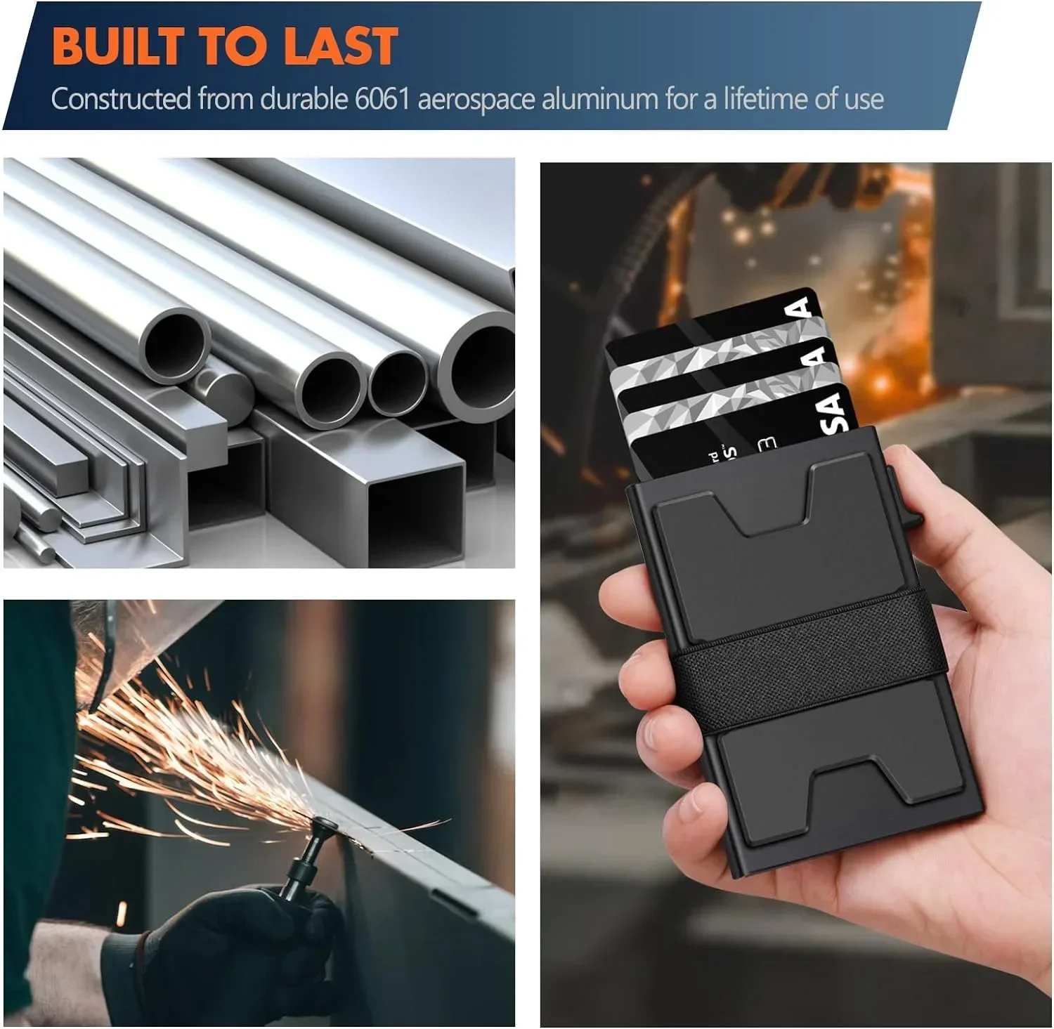 RFID Blocking Wallets Credit Card Holder ID Holders Luxury Card Case Slim Thinbusiness Cardholder Automatic Pop Up Wallet