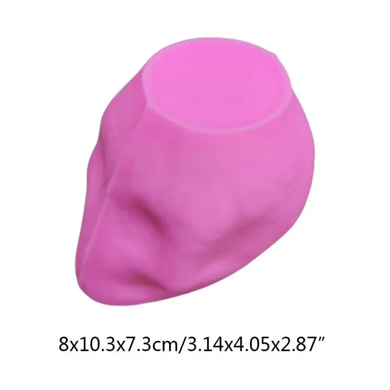 J78F ثلاثي الأبعاد تنقش زهرة الجمجمة قالب من السيليكون DIY بها بنفسك الديكور صنع الصابون شمعة تذوب الراتنج بوليمر كلاي