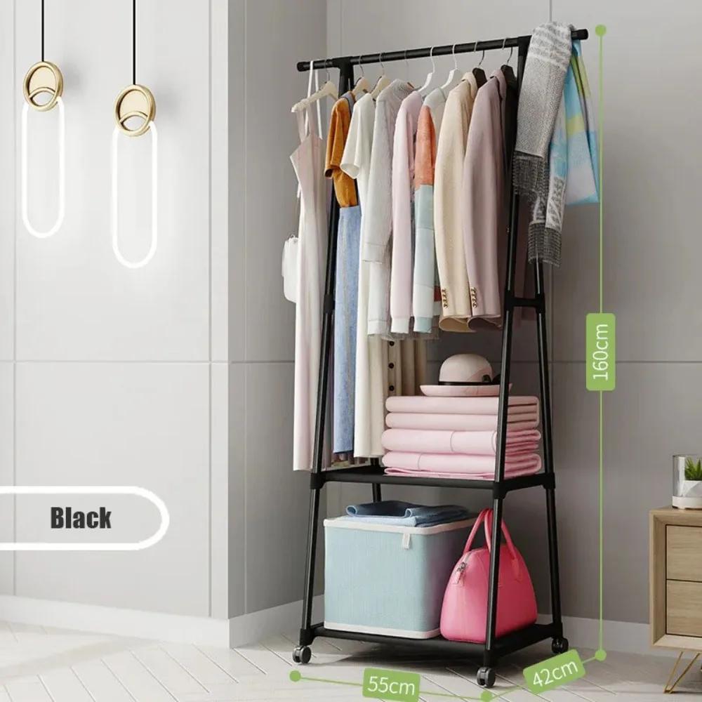 Design Coat Racks Bedroom Hanging Clothe Rack Floor Triangles Clothes Hanger Stand Hallway Space Triangle Pulley Clothes Racks