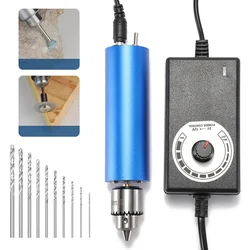 0.3-4mm JT0 Adjustable Electric Hand Drill 3-12V 13000RPM Micro Electric Mill for DIY Woodworking Tools Craft Jewelry