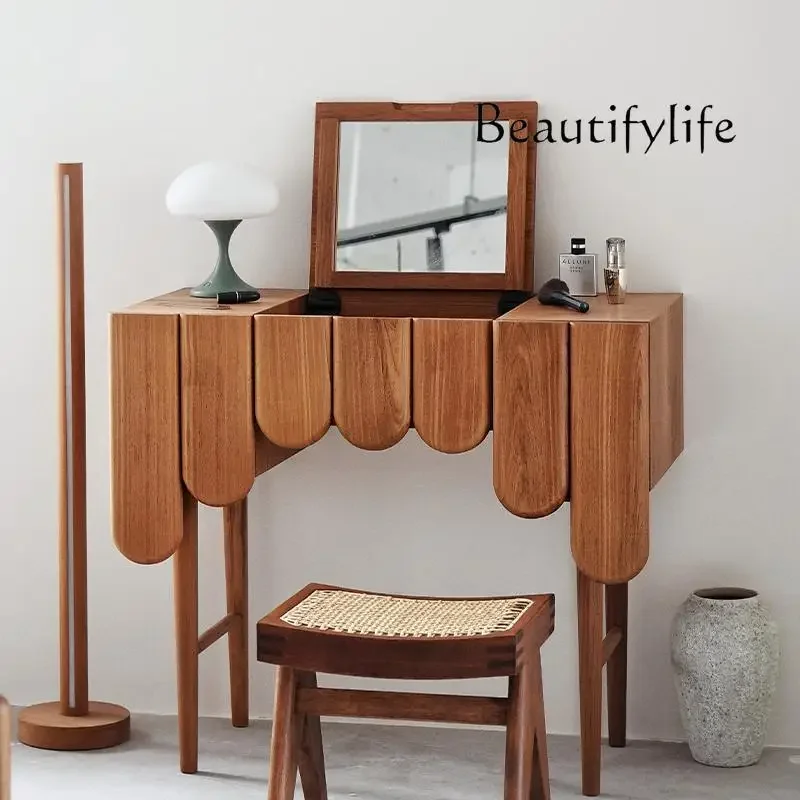 

qU Medieval style dresser Myanmar teak piano dresser household storage dresser master bedroom storage cabinet integrated table