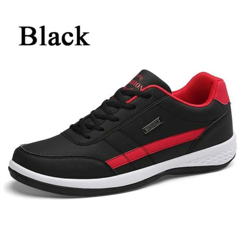 PU Leather Men Light Shoes Trend Casual Sneakers Italian Breathable Leisure Male trainers Non-slip Footwear Men Vulcanized Shoe