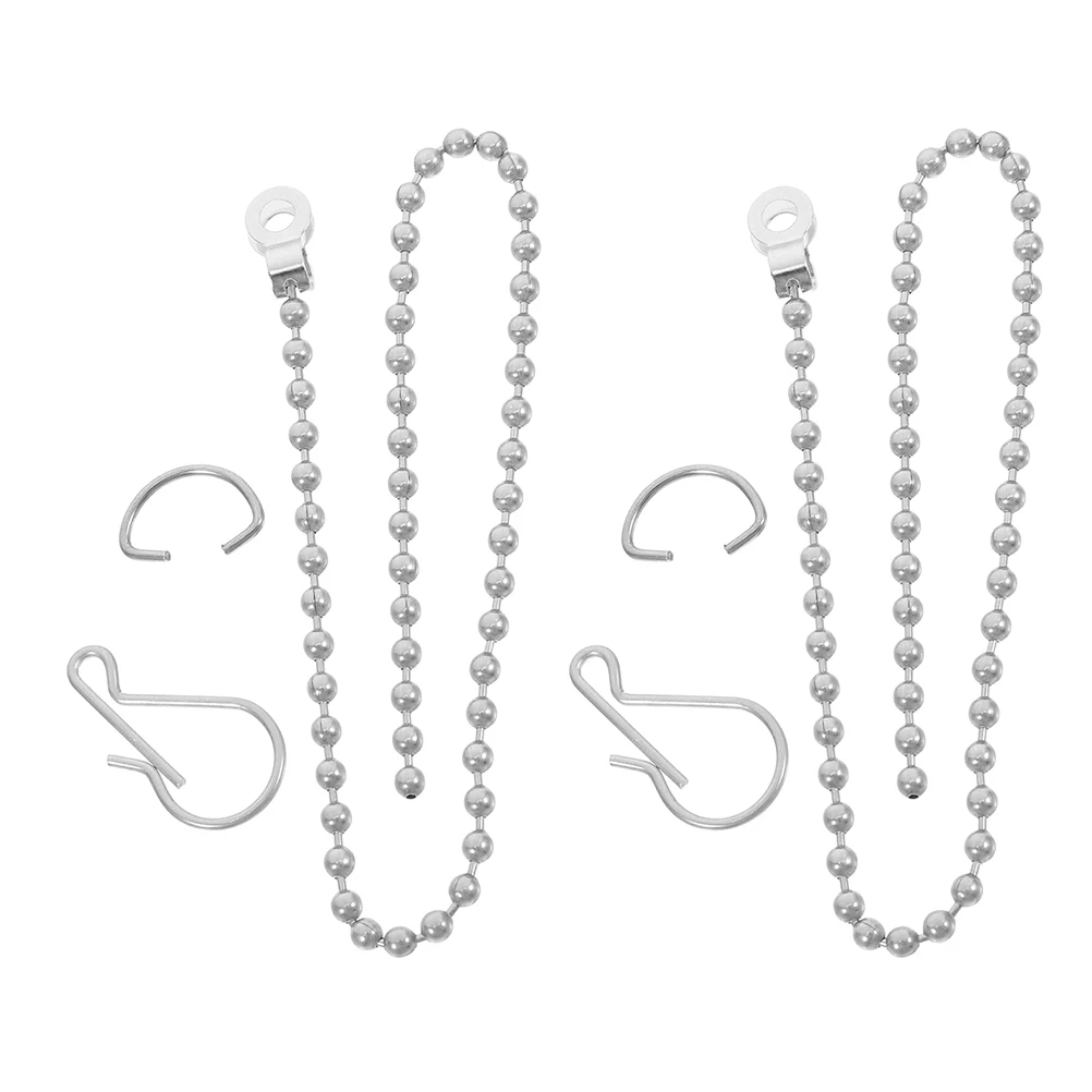 

2pcs Stainless Steel Flapper Chain for Toilet Bowl Leak Prevention Universal Fit Smooth Surface Flush Handle Hook Replacement