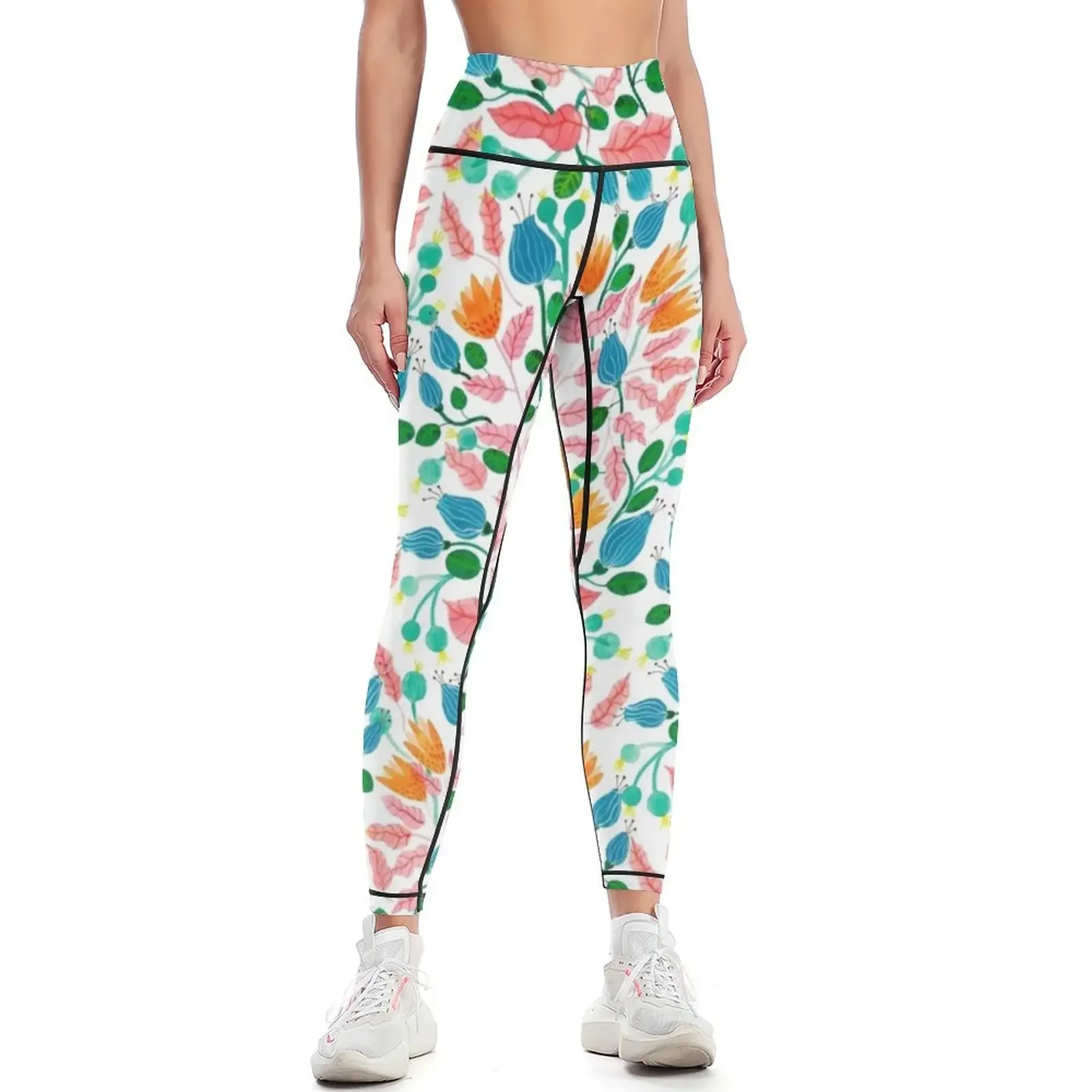 

Botanical Garden Leggings gym's sportswear Women's high waist Women's tights sport legging Womens Leggings