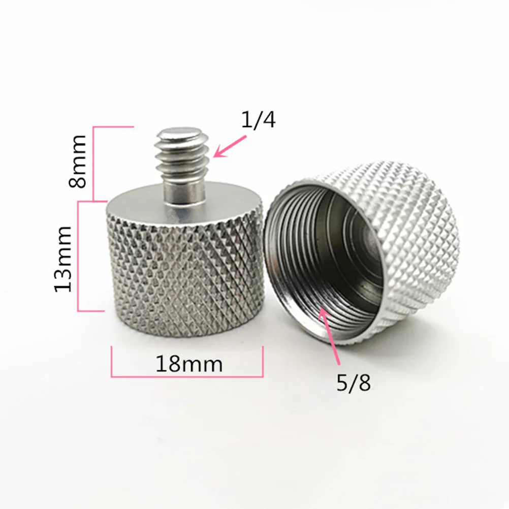 

3pcs 5/8 Microphone Stand Adapter Nut 1/4 Inch Microphone Adapter Screw Durable Threaded Converter For Mic Stand Clamp Anti-Slip