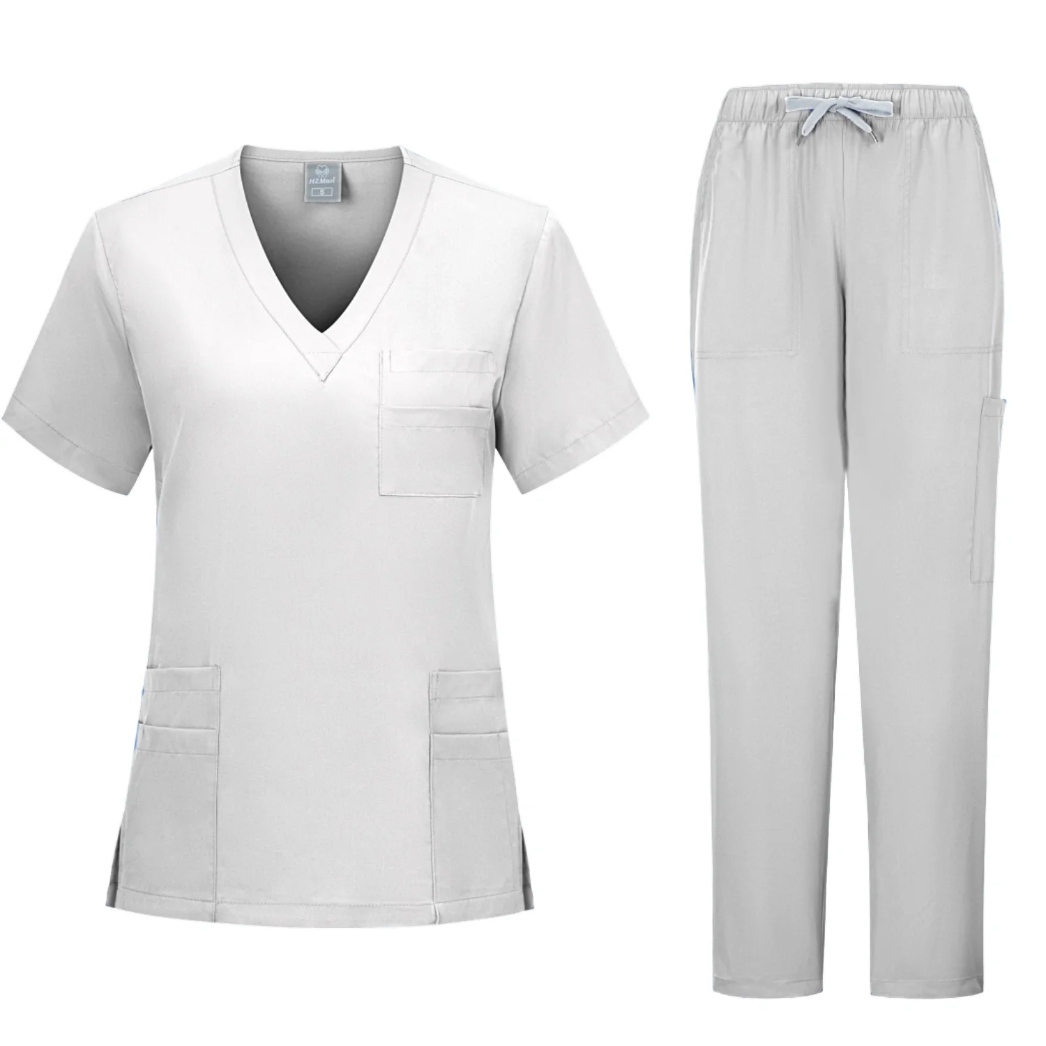 

Doctor Nursing Uniforms Multicolour Jogger Suit V-Neck Tops Pocket Pants Nurse Scrubs Set New Medical Clinical Clothes Women Men