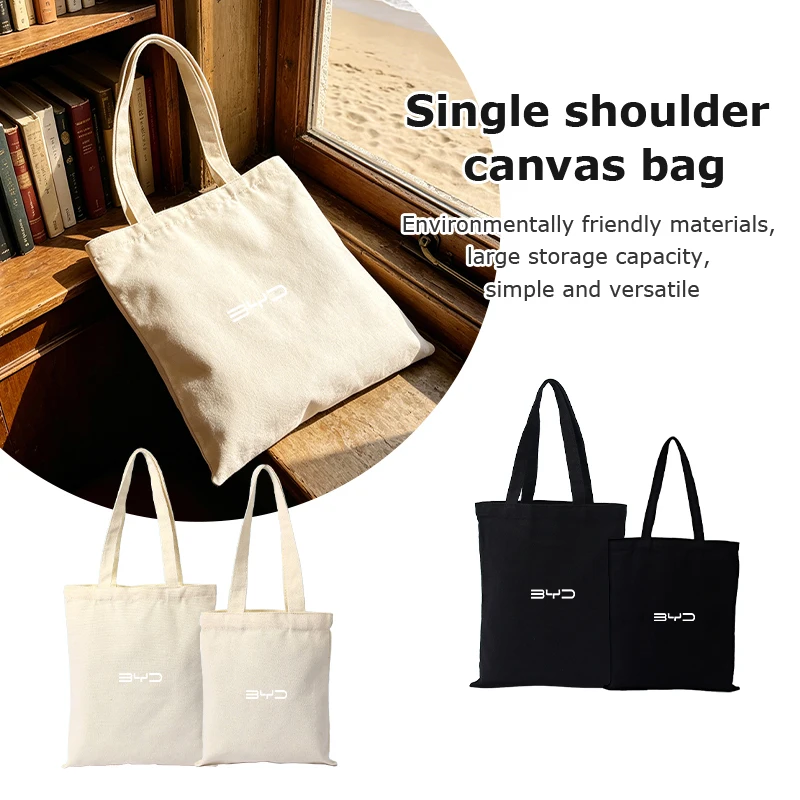 Bolso cruzado con logo de coche BYD, bolso de compras, bolso de almacenamiento, bolso tote informal de lona M6 G3 G5 T3 F3 F0 S6 S7 E5 E6 L3 Tang Yuan