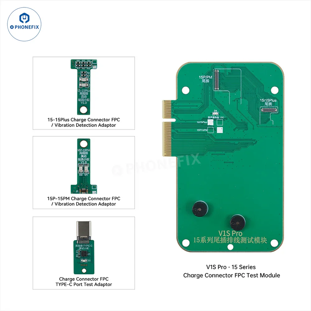 JCID V1S Pro Charging Connector FPC Test Module for iPhone 12-16 Pro Max Charging Port Testing Detect Short Circuit in the Cable