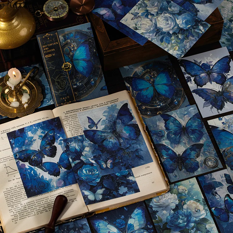 Mr. Paper, 4 Styles, 36 Sheets/pack, Butterfly Flower Material Paper, Handmade Photo Frame Gift Decoration Base Card Paper